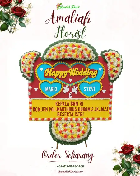 Papan Bunga Pernikahan Landoh